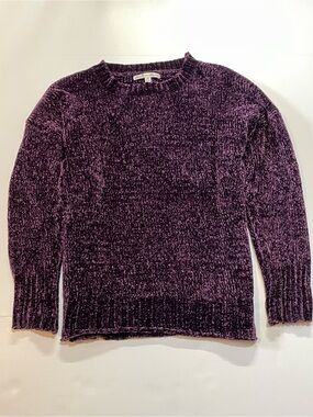 Seven7 Chenille Crewneck Sweater - Royal Purple